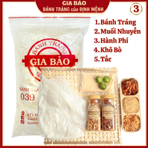 Bánh Tráng Muối Nhuyễn Cao Cấp Hành Phi Khô Bò Túi 420g Làm Từ Bánh Tráng Phơi Sương Cao Cấp Thương Hiệu Bánh Tráng Gia Bảo