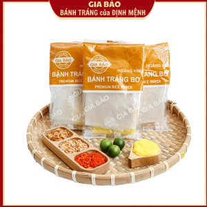 Bánh tráng bơ hột gà (5 Túi) cực ngon làm từ bánh tráng phơi sương dẻo mềm bánh tráng Gia Bảo