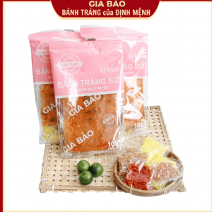 Bánh tráng bơ hột gà (5 túi) cực ngon làm từ bánh tráng dẻo tôm bánh tráng Gia Bảo